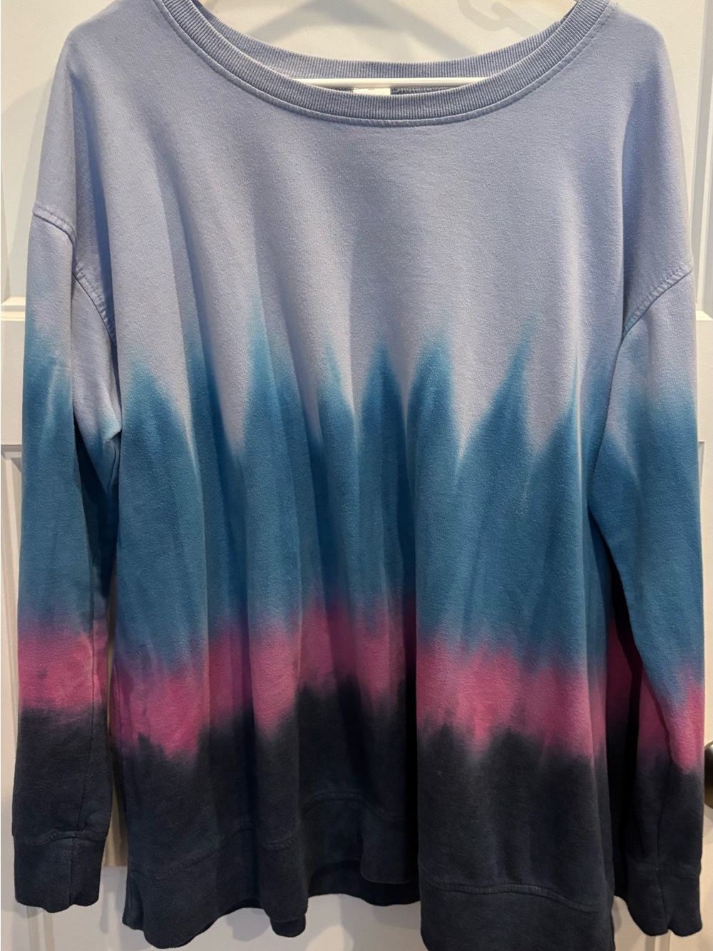 Women’s LIVI Ombre Tie-Dye Long Sleeve Top in Blue, Pink, Black 14/16